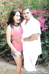 Latina Vicky Chase has interracial sex and gets bukkake on her face