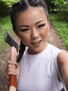 Cute Asian Girl Lulu Chu Gets Fucked In The Woods